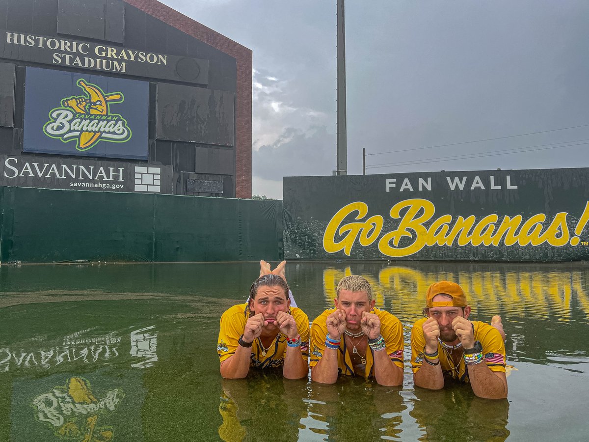 TheSavBananas's tweet photo. Tonight's game has been rescheduled for August 4th due to flooding on the field.

Ticket purchasers will receive an email with all details of the reschedule. https://t.co/JCdOu2pOoI