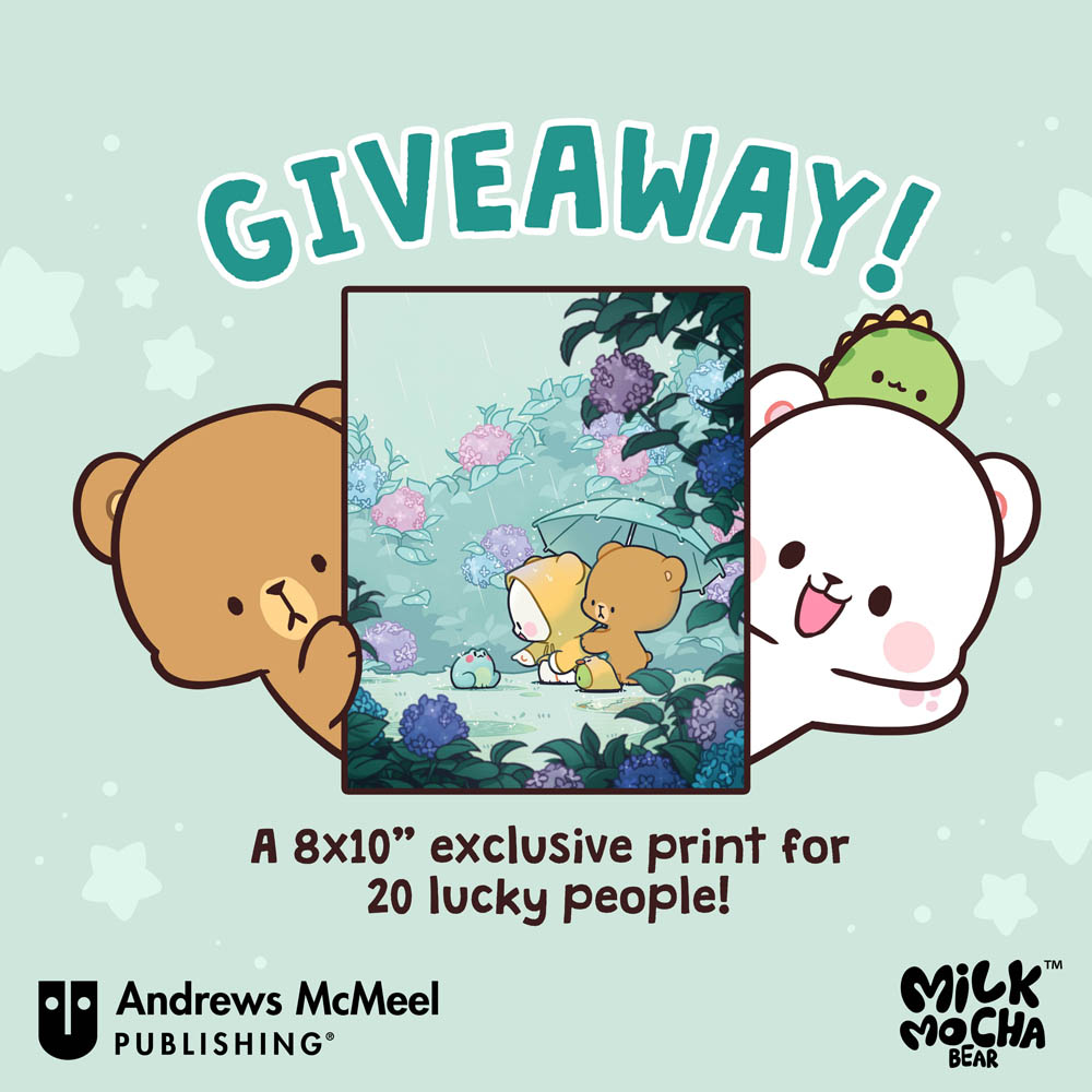 milkmochabear's tweet image. GIVEAWAY ALERT! 🎉
20 lucky winners will win a 8 x 10&quot; exclusive physical print from Andrews McMeel x Milk Mocha Bear! ❤️ 
Requirements :
- only those who have pre-ordered the book can join
- giveaway is for USA &amp;amp; Canada residents only

How to enter (pls check thread ⬇️)