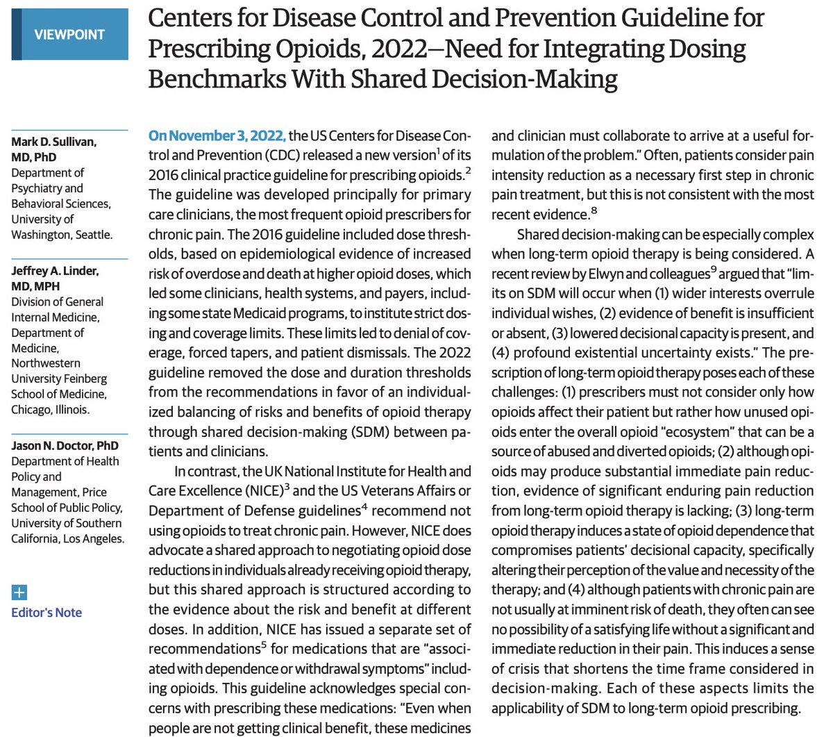 Our new paper on the CDC opioid guidelines and its relationship to shared decision-making. https://t.co/4AHVw46ryc https://t.co/WwpDp8tXdY