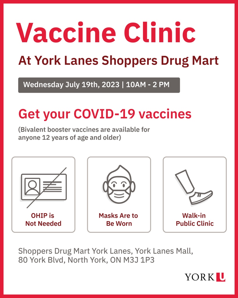 Student Life YU on Twitter "WANT TO GET YOUR COVID19 VACCINE?💉 🩺 Date Wednesday, July 19