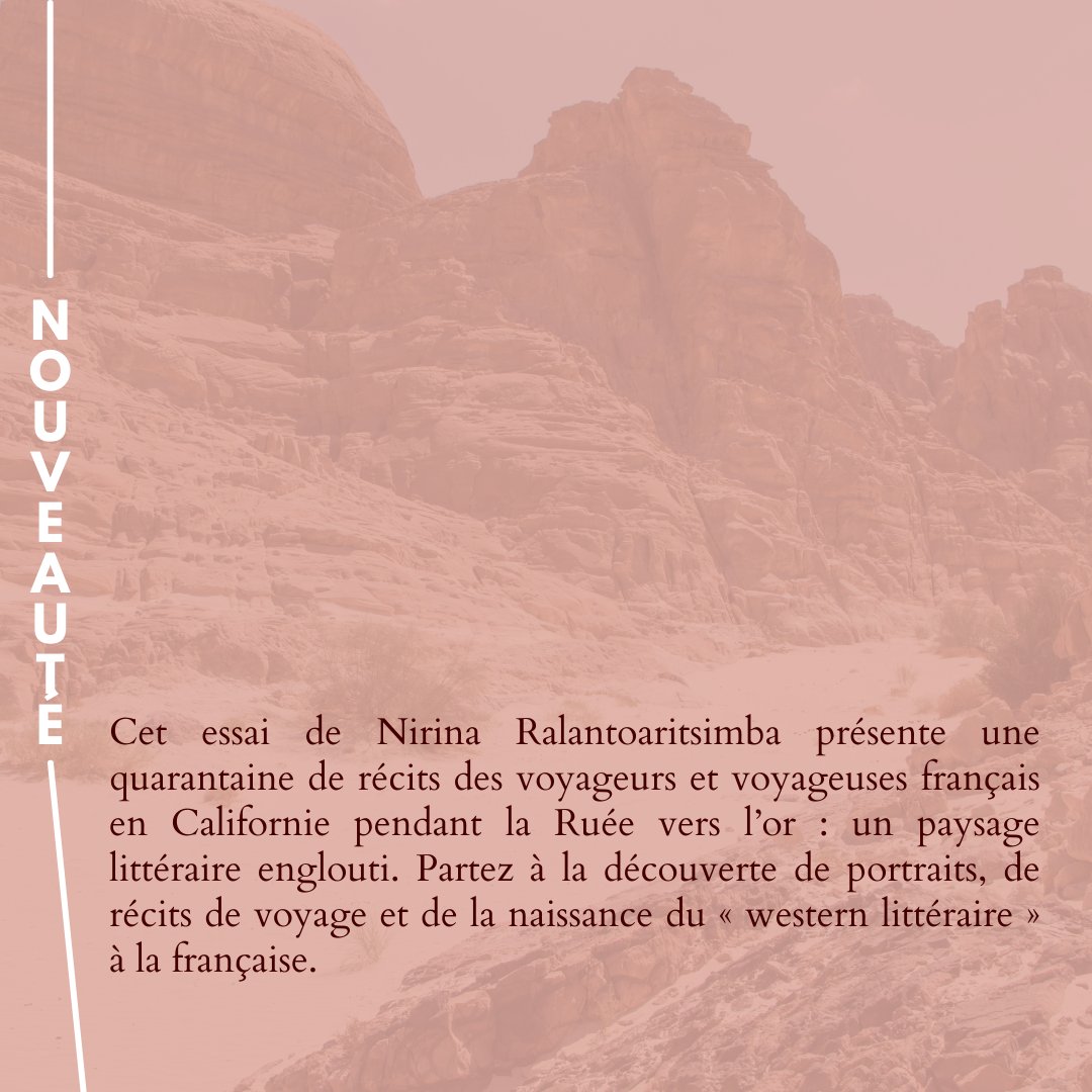 Cet essai présente une quarantaine de récits des voyageurs et voyageuses français en Californie pendant la Ruée vers l’or. 

En savoir plus sur « En Californie, les Français écrivent leur ruée vers l’or (1848-1915) » de Nirina Ralantoaritsimba : lc.cx/B_tJqI