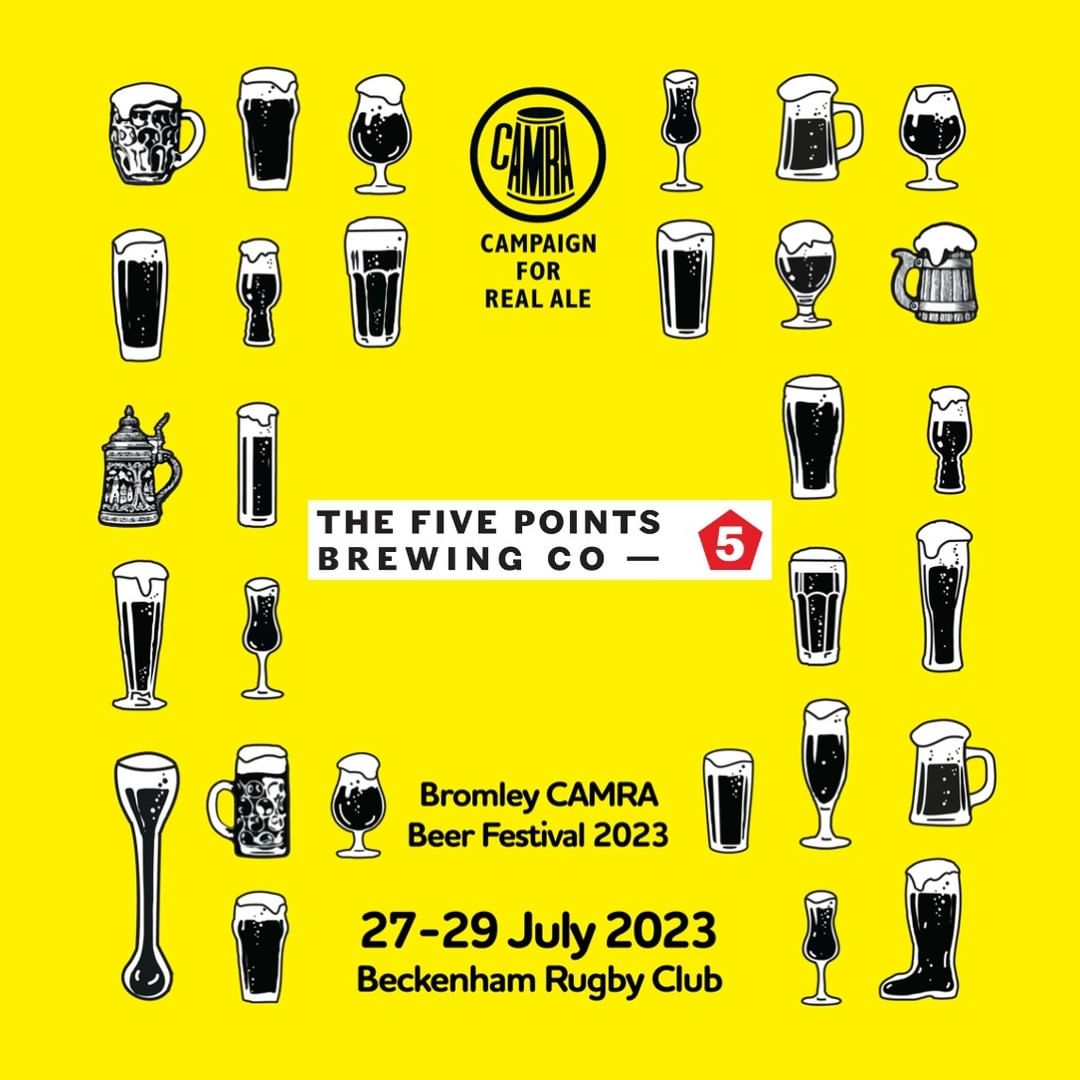 It's just under two weeks to go until our beer festival opens! We've still got some fantastic breweries to announce. Back to London the brilliant <a href="/BrewByNumbers/">Brew By Numbers</a> <a href="/BrodiesBeers/">Brodie's Beers</a> <a href="/beerblefish/">Beerblefish Brewing Co.</a> and <a href="/FivePointsBrew/">The Five Points</a> will all be appearing. Pre-book your ticket now! tckty.camra.org.uk/e/107/bromley-…