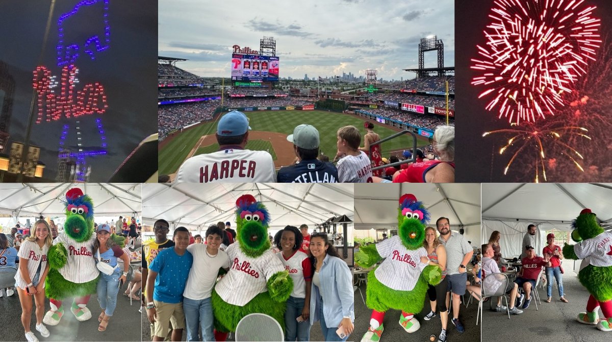 PotterAnderson's tweet photo. On Friday, Potter Anderson enjoyed a firmwide family night at the @Phillies game! Our families had a blast hanging out with the #Phanatic in our party tent and after the game, we watched the fantastic fireworks show! https://t.co/QbmxHyiic0