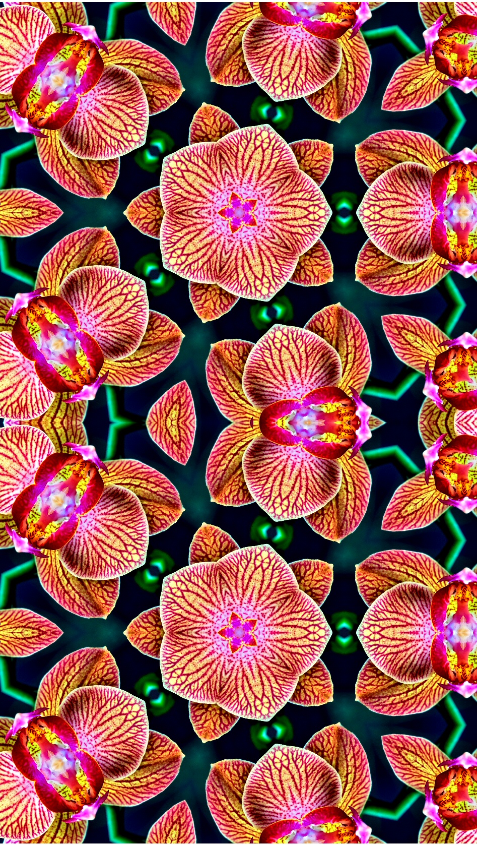 LV, flowers, pattern, HD phone wallpaper