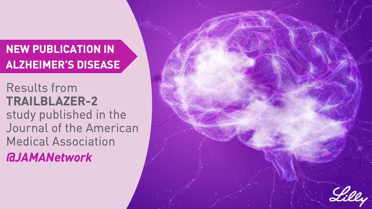 Lilly Medical US (@lillymedical) on Twitter photo Results from TRAILBLAZER-ALZ 2, a phase 3 clinical study of an amyloid-targeting therapy (ATT) in development for people with early symptomatic Alzheimer's disease, were published in <a href="/JAMANetwork/">JAMA Network</a>
Click here to see the publication: e.lilly/42GdXqa Results from TRAILBLAZER-ALZ 2, a phase 3 clinical study of an amyloid-targeting therapy (ATT) in development for people with early symptomatic Alzheimer's disease, were published in <a href="/JAMANetwork/">JAMA Network</a>
Click here to see the publication: e.lilly/42GdXqa