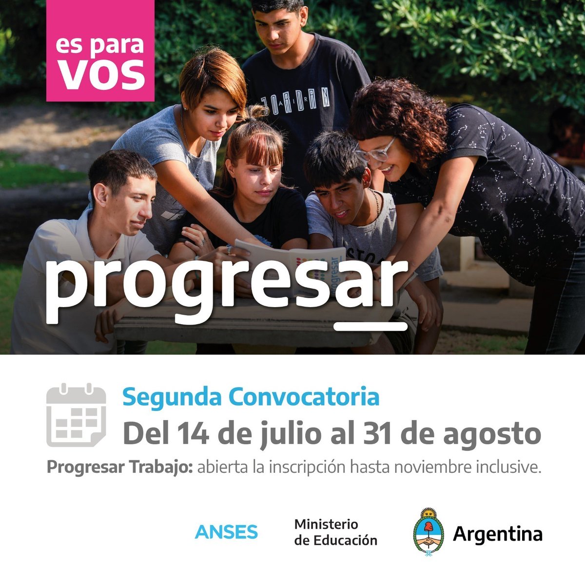 filo_uba's tweet photo. ¡Inscribite a la #BecaProgresar!
📆 Tenés tiempo hasta el 31 de julio
Podés aplicar a la beca Progresar Superior, destinada a estudiantes del nivel universitario que quieran terminar sus estudios.
✍️ Para anotarte ingresá a https://t.co/URKL8Jcizi https://t.co/7J0RqW6h2n