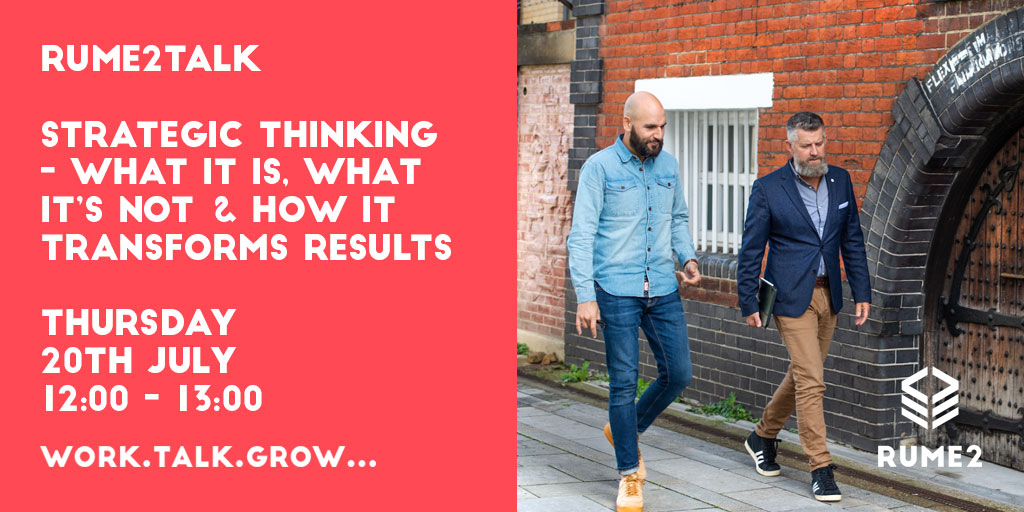 In this weeks session, Alex &amp; Jonathan from Leverworks will be sharing their work &amp; approach to strategy, from big brands to one-man bands. They'll be exploring: What strategy is, &amp; what it is not,
How a business might define, or review its strategy &amp; more....Interested? DM us.