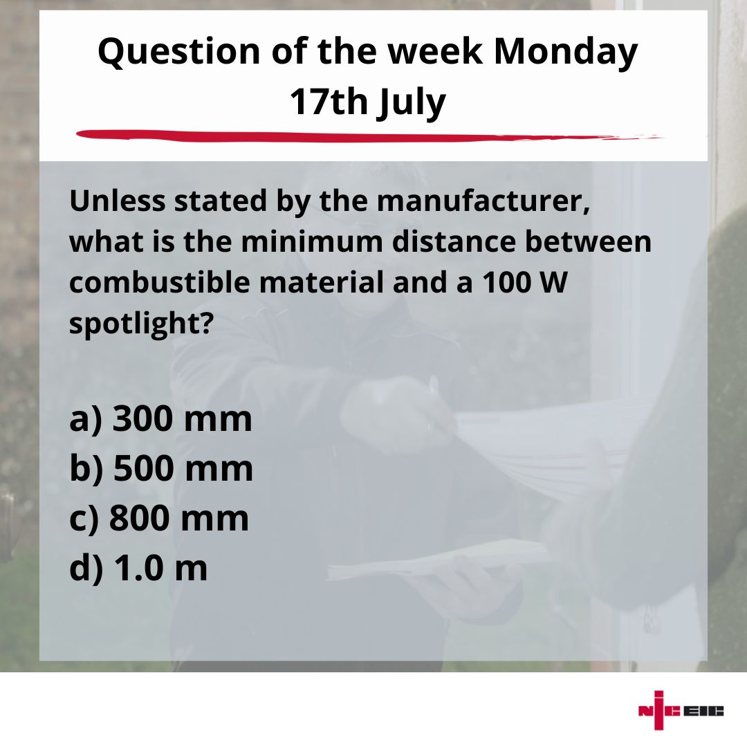 Question of the week...

Do you know the answer? Comment below.

#ElectricalSafety