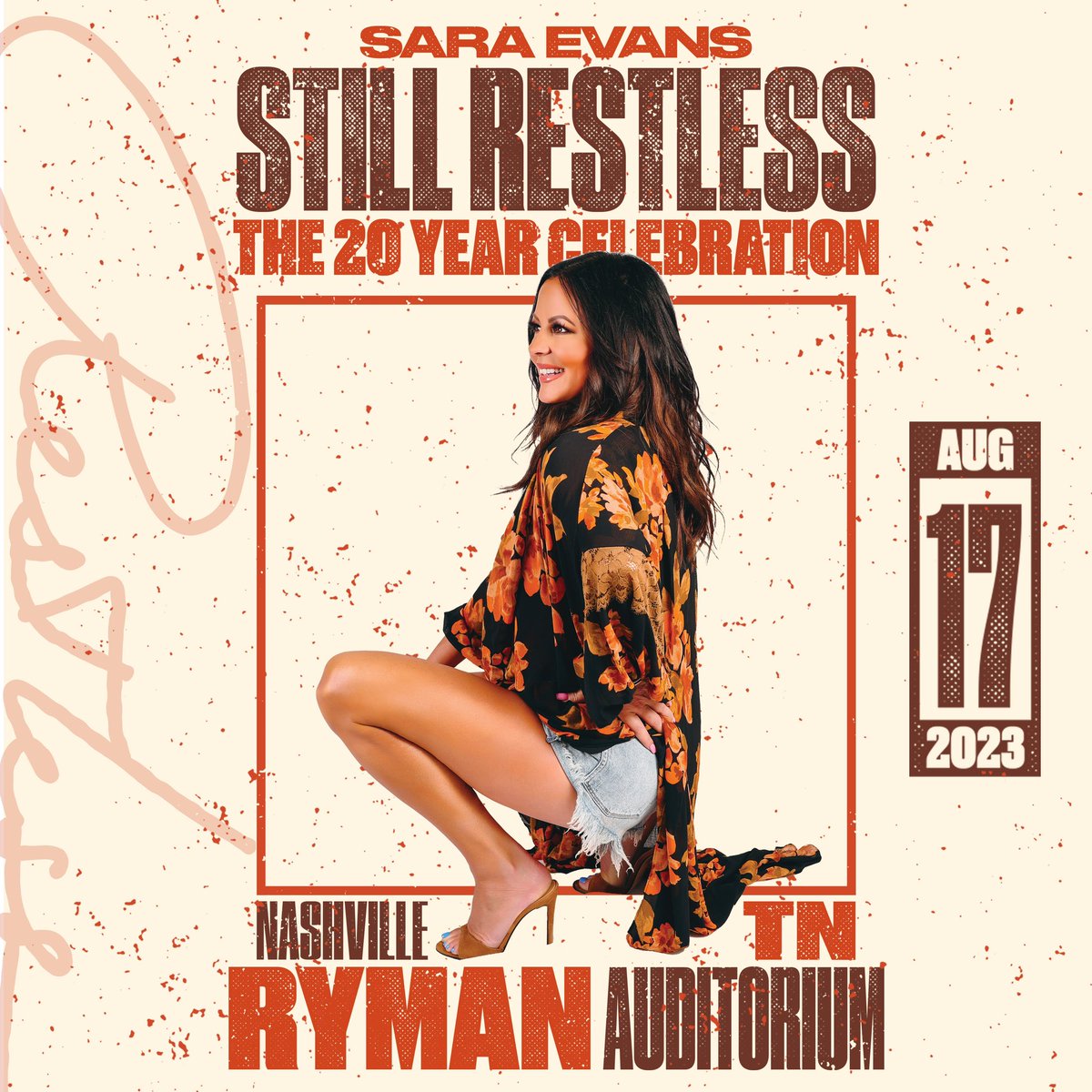 We’re so excited announce that we’ll be streaming our Still Restless: the 20 Year Celebration LIVE from the Ryman Auditorium in Nashville, TN on August 17th 🌟 Get tickets now at ffm.link/stillrestlessl…