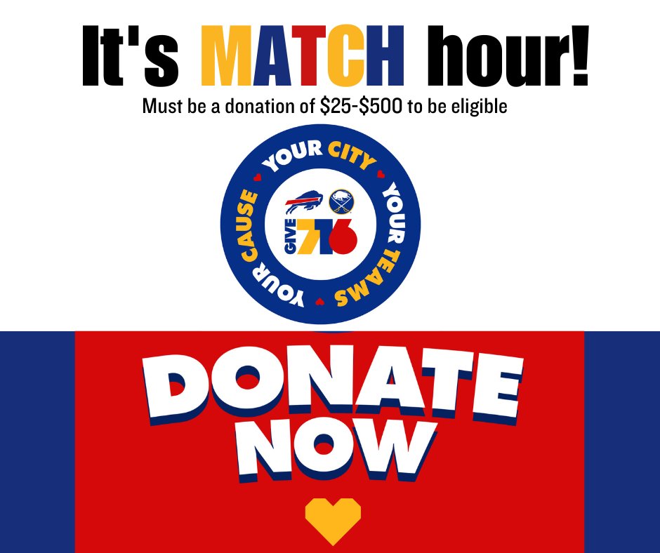 For the next TWO HOURS donations of $25-$500 will be matched!

buff.ly/44Cs7dy (CIEF Page Link) 
buff.ly/46RV9Yg (Erie1 BOCES Edu Foundation Page Link)