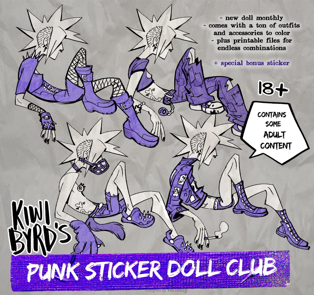 kiwithebyrd's tweet image. i started a sticker club! 🔗 in replies