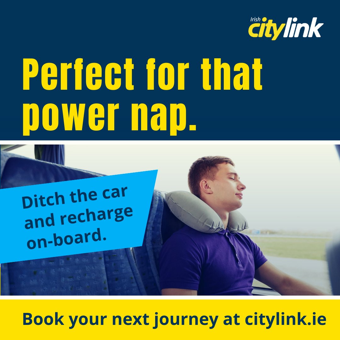 citylinkireland's tweet image. Can't get your beauty sleep in with all that driving? 😴 🚗
We've got you covered! 

All our luxury coaches have comfy seating that makes it easy to catch some z's. 💤

Save yourself a seat and book online at citylink.ie 

#Citylink #Coachtravel #IrishTransport