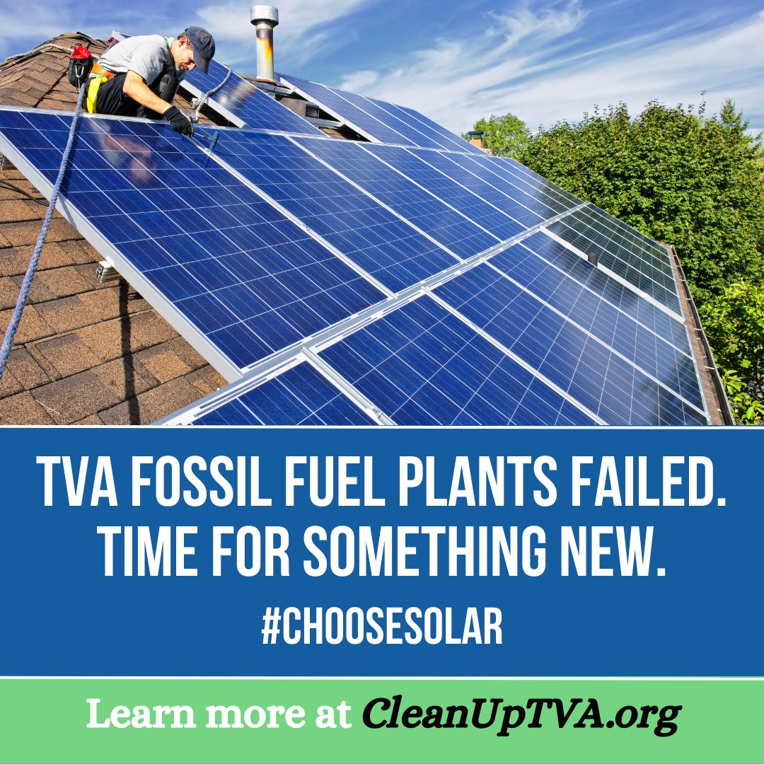 cleanenergyorg's tweet photo. Gas failed and will continue to. As heat waves and more extreme weather threaten our grid, @TVAnews needs to turn to truly reliable, resilient energy. #CleanUpTVA #TimeForSomethingNew #ChooseSolar https://t.co/1Z2o9SoCB4