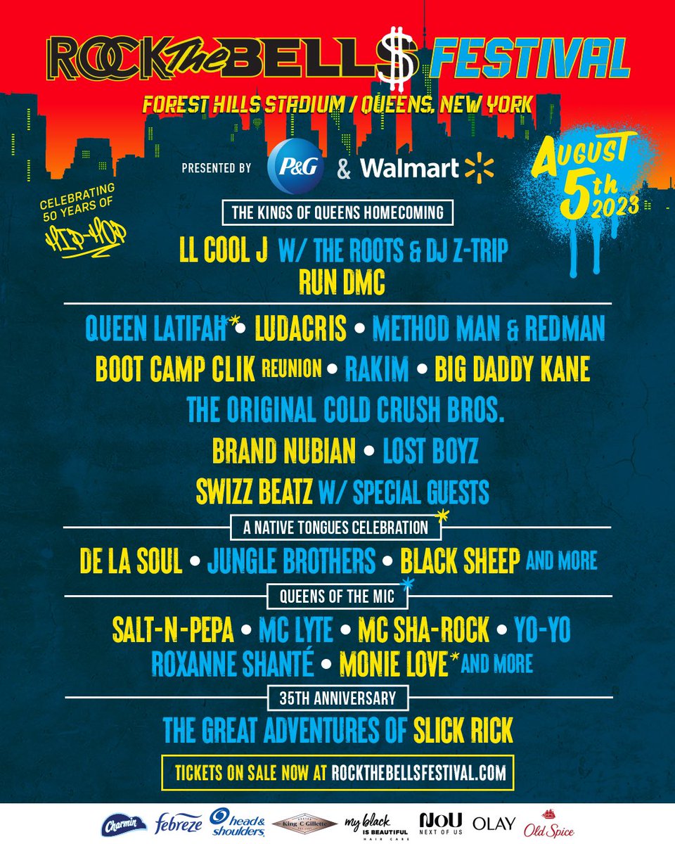 RockTheBells's tweet photo. If you thought this year's Rock The Bells Festival couldn't get any hotter, think again!

@OfficialRunDMC &amp; @theroots have been added to the lineup! 🎶

🎟️ Don't miss out on the party of the year - get your tickets now at https://t.co/ZdnVQhPYZS! @ProcterGamble @Walmart @Charmin https://t.co/U7Q0wk94zf