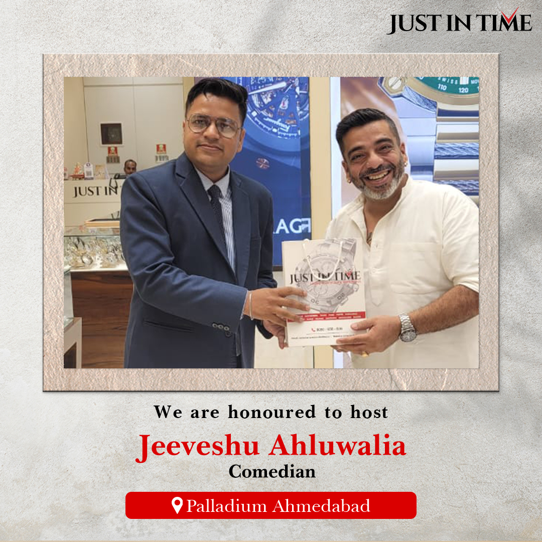 We are so glad to host comedian, @Jeeveshu, at our store in Palladium Mall, Ahmedabad.
.
.
.
#JustInTime #JustInTimeWatches #PalladiumMall #WatchStore #WatchEnthusiasts #WatchLove #WatchCollection #StandUpComedian #StandUpComic #StandUpArtist #StoreVisit