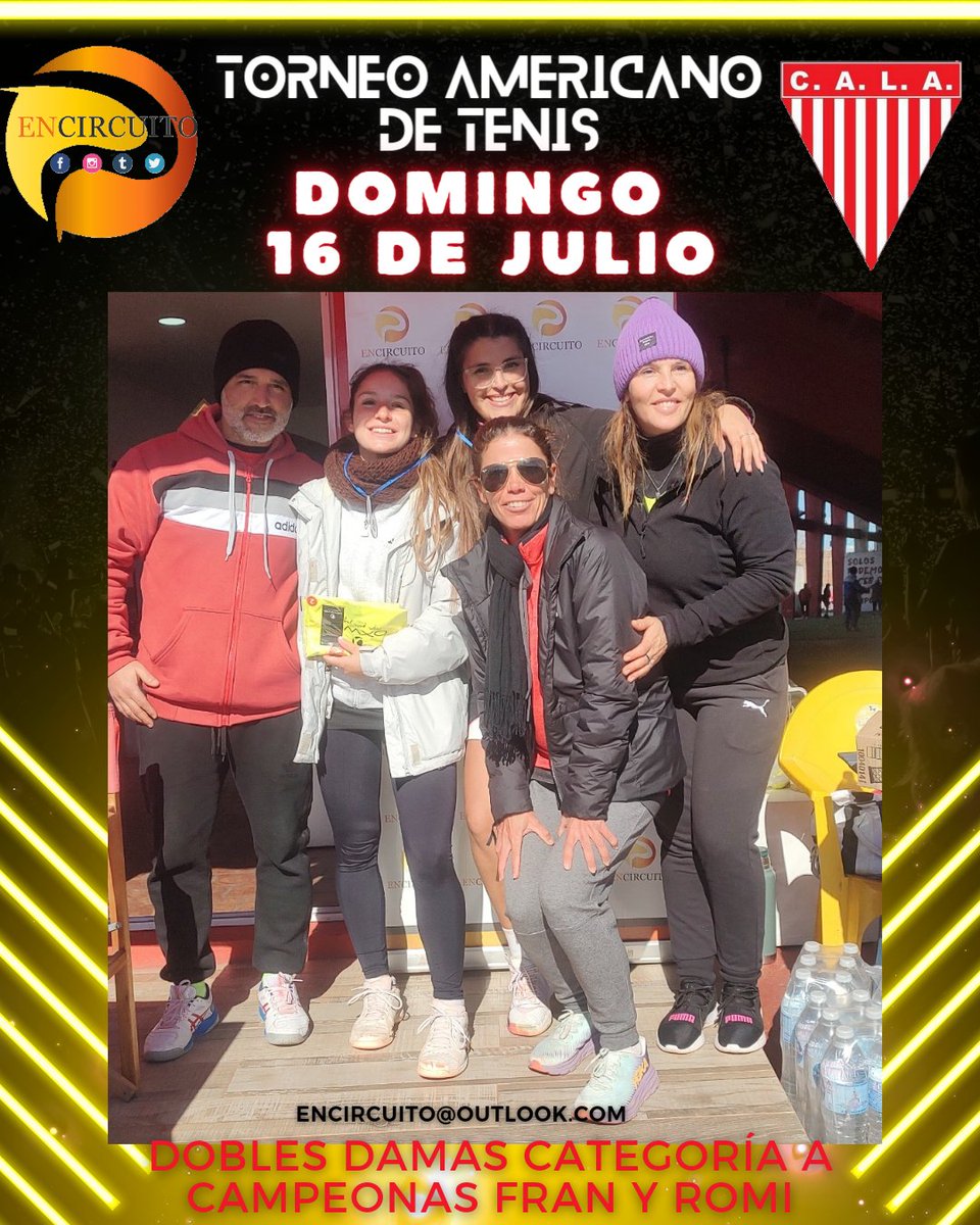 Encircuito1's tweet photo. Torneo americano de tenis 16/07
Club Atlético Los Andes!!!
#tenisfeminino
#torneoabiertodetenis #torneo #tododobles #torneodetenis #tenismasculino #tennis #tenistas #tenis #tenismixto #tenisamateur #torneoamericano #tenisplayers #americanodetenis #americano #doblesmixtos https://t.co/g5lxPDaOkd