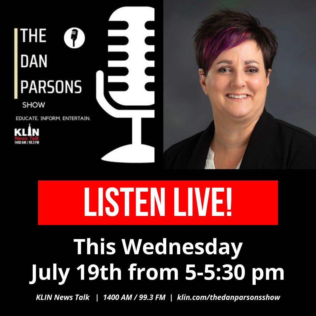 Tune in LIVE this Wednesday to hear our Project Coordinator, Amy Holman chat with @Doug_Fitzgerald on the @DanParsonsShow at 5 pm CST!

🎧 You can also listen later on your favorite podcast platform - klin.com/thedanparsonss…

@KLINRadio #OverdoseAwareness #StopODNE #StopOverdose