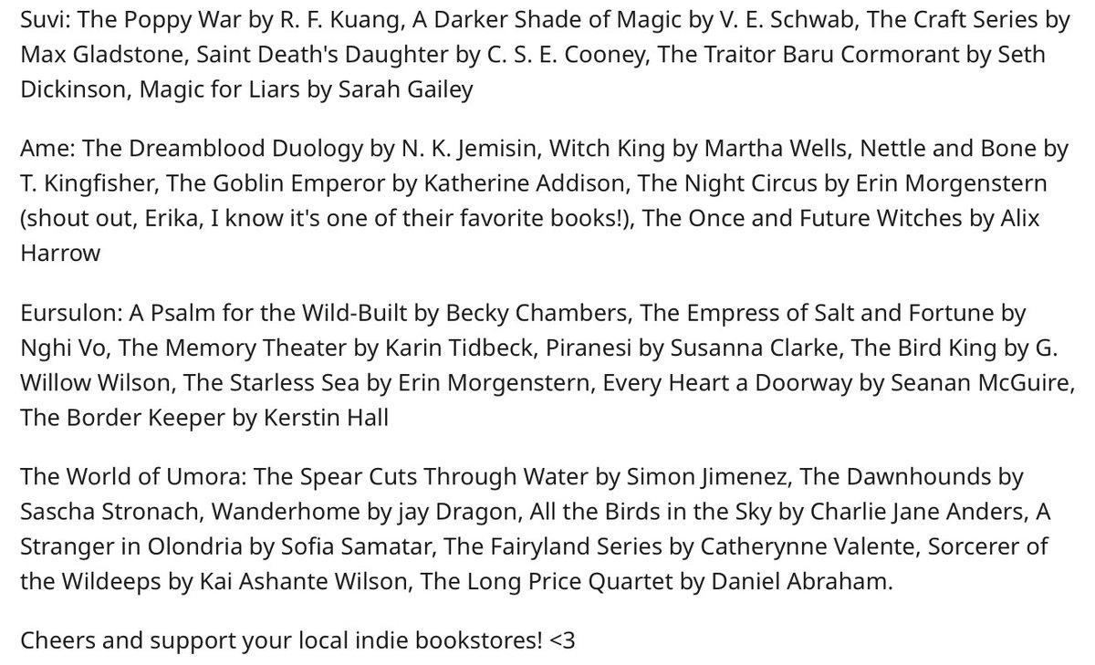 McFlyCahill90's tweet photo. Someone asked about books with a similar vibe to The Wizard, The Witch, and The Wild One at @WorldsBeyondPod &amp; I uh, kinda went ham on the recommendations. 

Hope listeners check out some of these amazing books &amp; I hope I did right by @erikaishii, @quiddie, @BrennanLM &amp; Lou 📚💜 https://t.co/spiVUrKM92