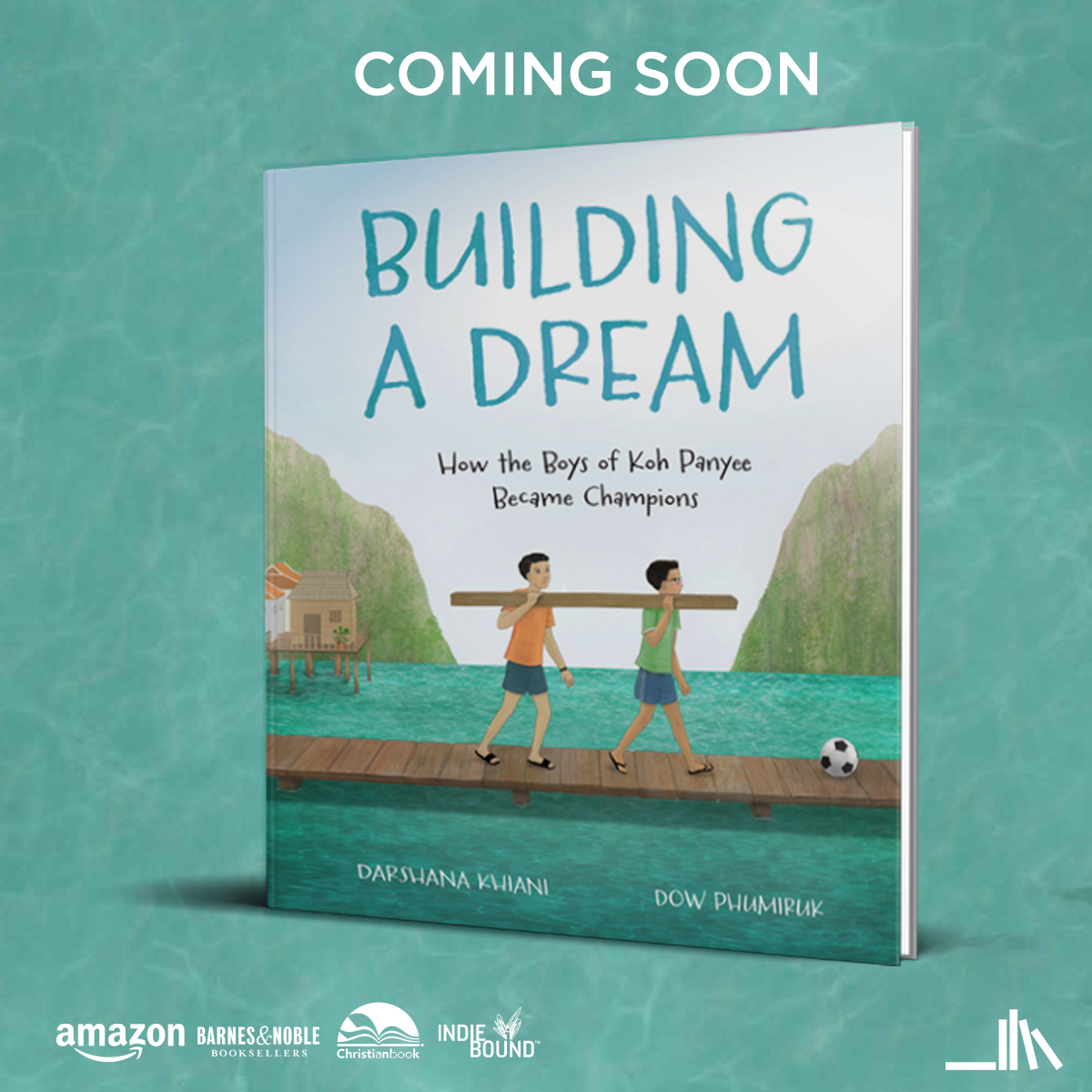 An unforgettable tale of persistence and problem-solving, based on the amazing true story of a Thai soccer team who made their own place to play. 🛒 Pre-order your copy >  loom.ly/XDkUGrU

📖 BUILDING A DREAM
Written by Darshana Khiani &amp; illustrated by Dow Phumiruk