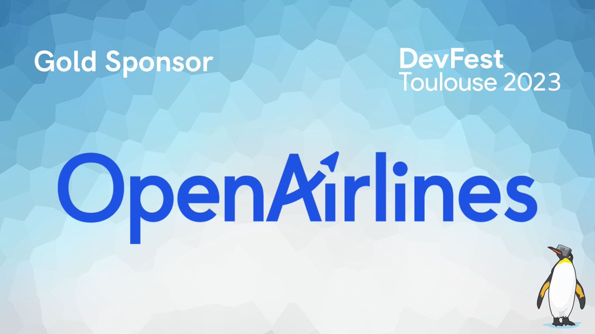 👋🚀 Bienvenue à <a href="/OpenAirlines/">OpenAirlines ✈</a>, l'un de nos Gold sponsors pour le #DevFestToulouse 2023 !

➡️ Plus d’infos : openairlines.com