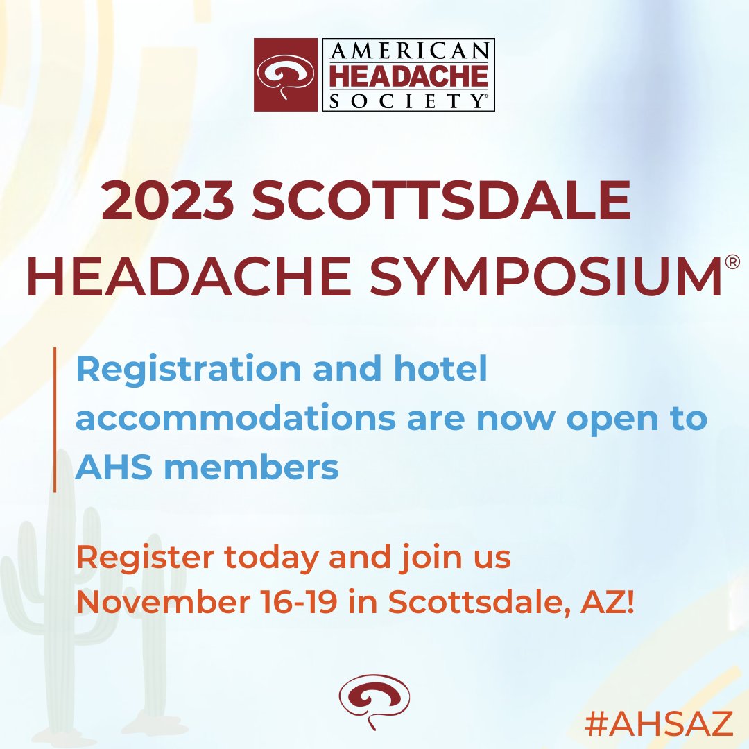 Registration for 2023 #AHSAZ is now open exclusively to AHS members! Join us in Scottsdale, AZ or virtually to experience various educational sessions, connect with colleagues, and earn CME. Secure your registration and hotel accommodations here: bit.ly/46RHbWz #MedEd