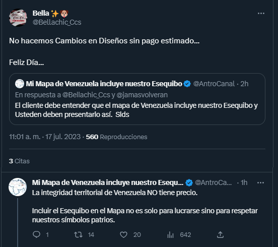 Diariamente nos esforzamos en divulgar la venezolanidad del Esequibo, sin esperar nada a cambio... pero hay momentos en que debemos expresar nuestra lastima por algunos venezolanos que requieren dinero para corregir un Mapa #17Jul #MiMap