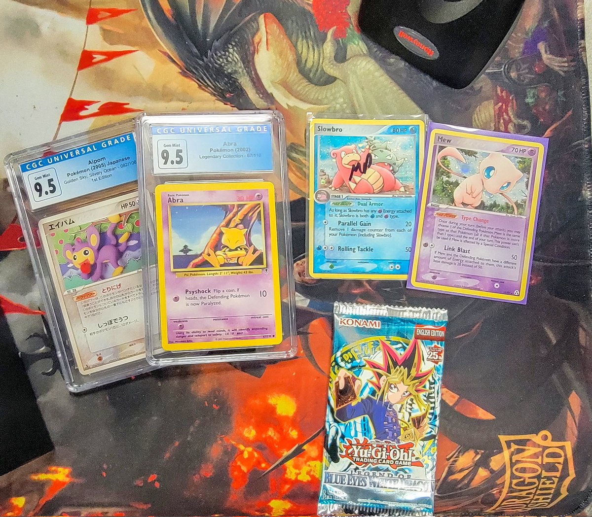 xBugZxo's tweet photo. Yesterday at the Pokémon shop I got these two 9.5 CGC graded slabs for $20. 👀

W👍 or L👎? 🤷‍♂️ https://t.co/ORDdgO8tZU