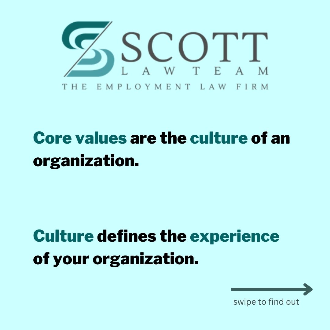 ScottLawTeam's tweet photo. Core values are the core of success! But how? Look below! 

#employmentlawmatters #infographic #corevalues #stayintheknow https://t.co/ZbZGne6OZf
