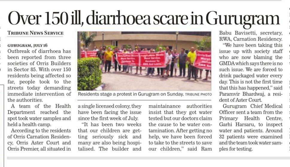 sumedhasharma86's tweet photo. This is the condition of drinking water in Orris societies in @rwa_85. The RO's are failing and residents falling prey to diarrhea. Right to safe living needs to be ensured in #Gurgaon
#Gurugram
@OfficialGMDA @DevelopNewGgn https://t.co/P77X0nQi9s