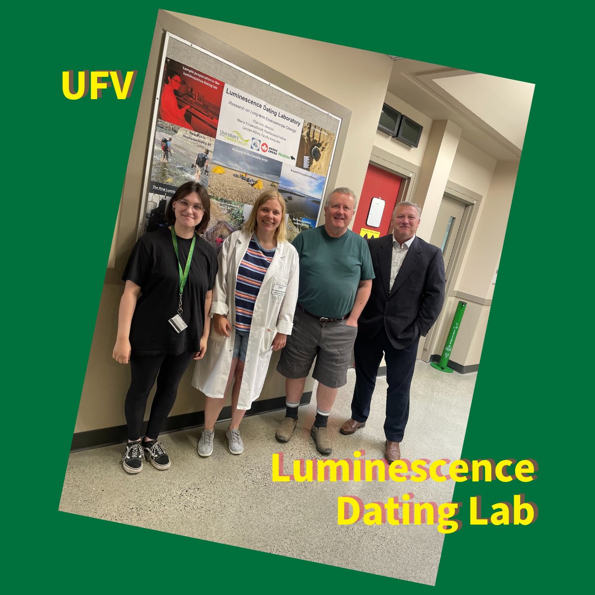 #DYK?
The #SchoolOfLandUse and #EnvironmentalChange at @goUFV is the home of a 1-of-a-kind Western Canadian #LuminescenceDatingLaboratory.

Thank you Maria, Nicola + Dr. Olav Lian for the tour of #goUFV’s #LuminescenceLab.
bit.ly/UFV-Luminescen…

#Geography
#Science
#Environment