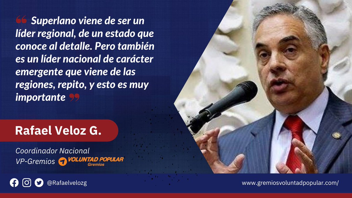 "Superlano viene de ser un líder regional, de un estado que conoce al detalle. Pero también es un líder nacional de carácter emergente que viene de las regiones, repito, y esto es muy importante" #17Jul