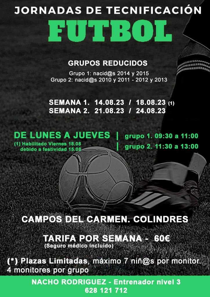 Tecnificación: -Técnica individual
-Técnica y Táctica colectiva -Partidos