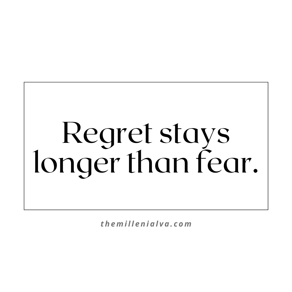 millennialva_'s tweet photo. Regret stays longer than fear. #hustle #hustleloyaltyrespect #hustler #success #successquotes #Motivation #MotivationalQuotes #motivational #hustlerquotes #Hardwork #WorkHard #regret https://t.co/JKK4sNjTtP