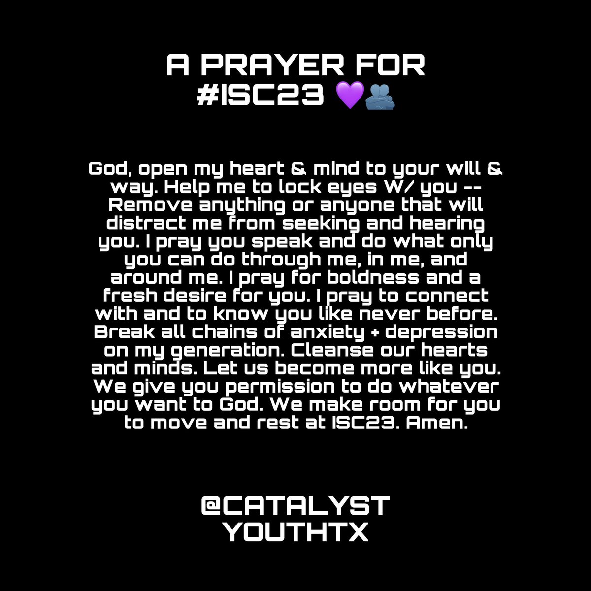 A Prayer for all #ISC23 campers 🫂💜