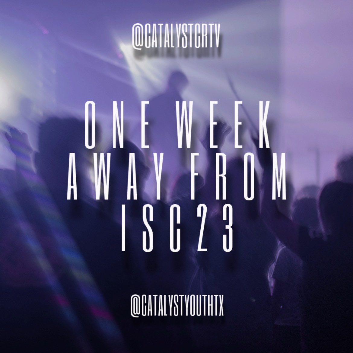 We’re officially one week away from being together at #ISC23 — This time next week it will all be happening! 💜🫂 We are SO expectant of what God is about to do next week at #ISC23! We are praying for every yth+ya+pastor attending! Who’s ready for #ISC23 ? Link in bio! 🔗