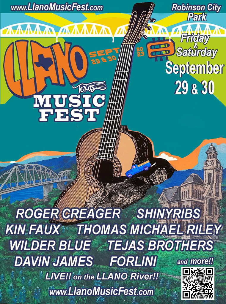 Llano adds another festival to its lineup with the first-ever #LlanoMusicFestival, September 29-30. The inaugural event includes headliners @rogercreager and @shinyribs. ow.ly/8pkF50P8QbU