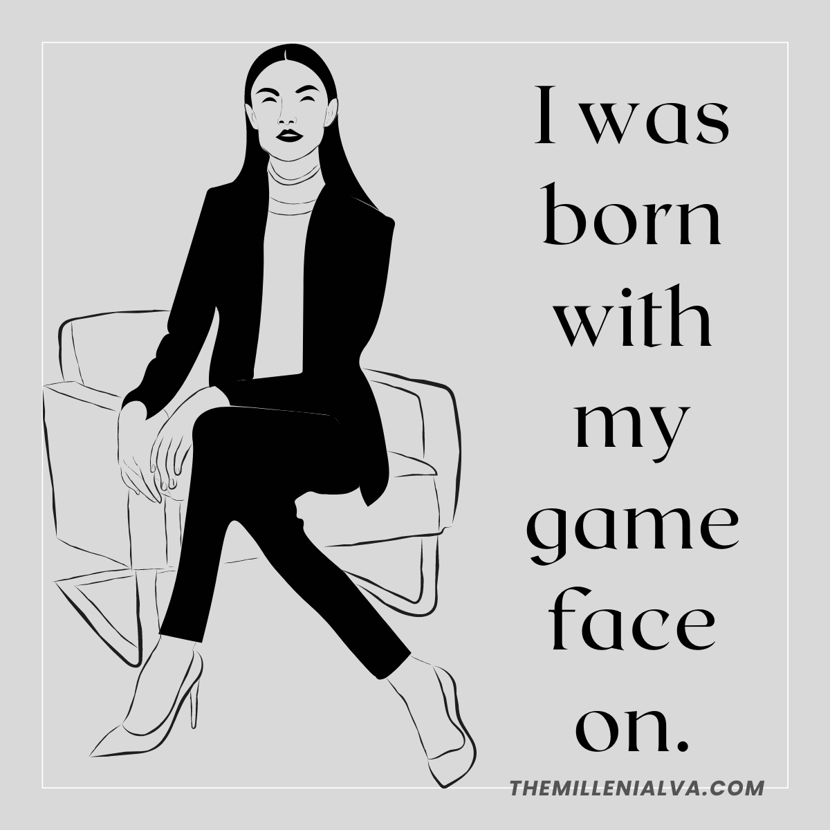 millennialva_'s tweet photo. I was born with my game face on. #hustle #hustleloyaltyrespect #hustler #success #successquotes #Motivation #MotivationalQuotes #motivational #hustlerquotes #Hardwork #WorkHard https://t.co/ARogYJfn8G