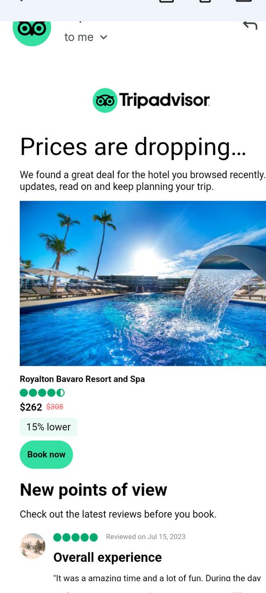 How does #Tripadvisor know I due for a visit to #RoyaltonBavaro? Oh yeah, I have a mini campaign against this luxury brand I paid $2,300.00 which they won't allow me to reserve one night.  Be careful with those time thief @travelsmart they sure made me feel like a fool