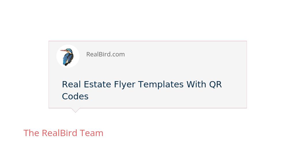 realbird's tweet image. Get Started With RealBird Today!

Read the full article: Real Estate Flyer Templates With QR Codes
▸ lttr.ai/AEDfo

#QrCodeCentric #EncourageHomeBuyers #PdfFiles #MemberDashboard #RealEstateMarketingHowTo #FullPropertyDetails #UpfrontLeadCapturing #OpenHouseSign