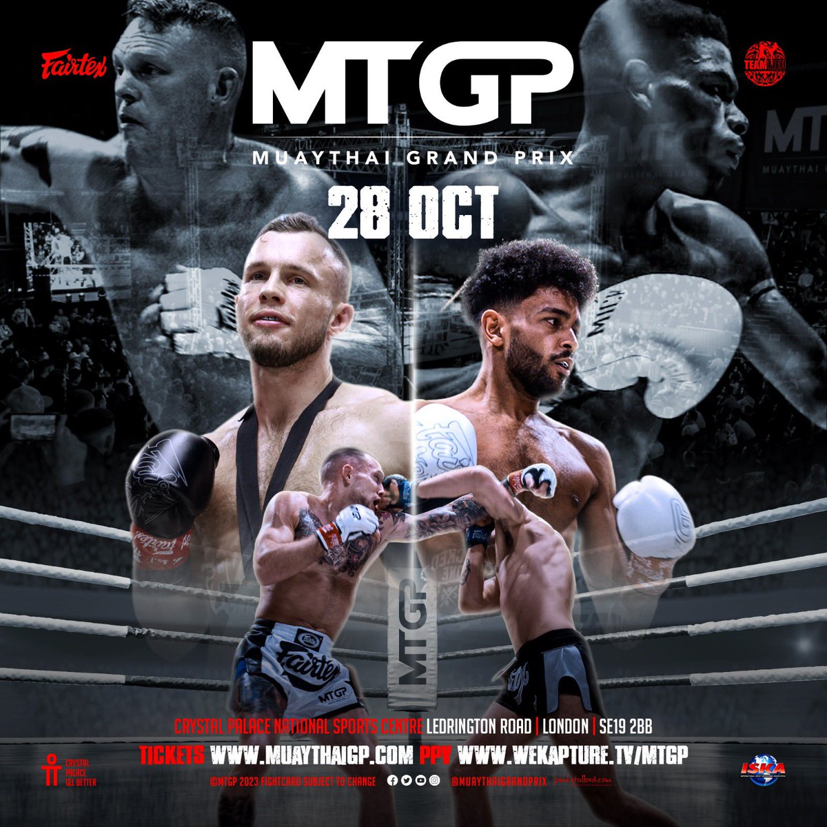 🎟️Tickets are now on sale on our website! Act fast to secure your spot with the current price, as ticket prices will increase after July‼️

#mtgp #muaythaigrandprix #muaythai #thaiboxing #crystalpalace #martialarts #kgp #kickboxing #london #fyp #liveshow