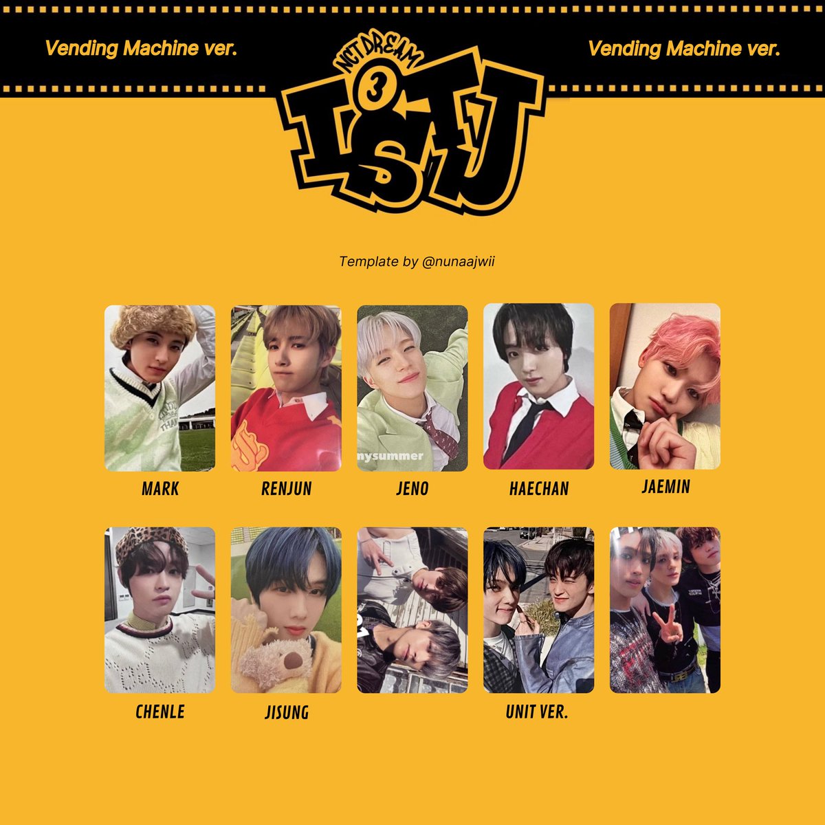 template photocard pc NCT DREAM The 3rd Album【ISTJ】photobook pb