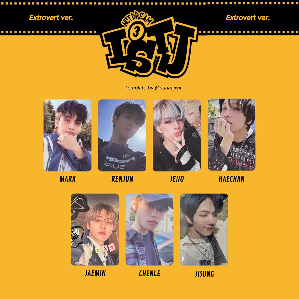 template photocard pc NCT DREAM The 3rd Album【ISTJ】photobook pb