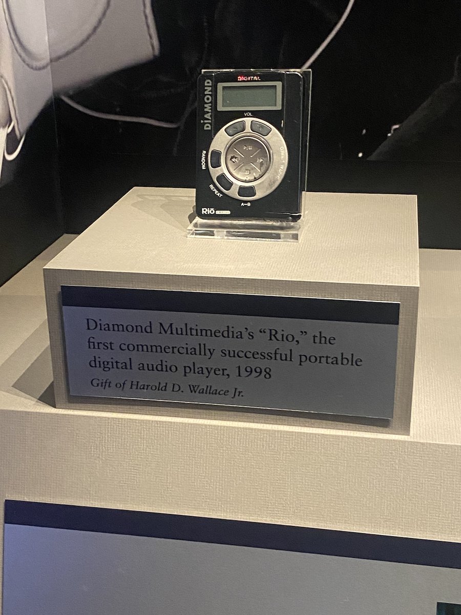It's a pretty cool experience to take your kid to the #Smithsonian in DC. It's exceptionally cool when something you worked on is exhibited in the museum! Ladies &amp; gents, the very first portable digital music player (no, it's not the #ipod)