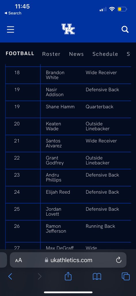 #21 💙🤍🔒 <a href="/SantosAlvarez00/">Santos Alvarez IV</a> #BBN <a href="/UKFootball/">Kentucky Football</a> <a href="/UKFootballFam/">University of Kentucky Football Family</a> <a href="/Wildcats/">The C-J</a>