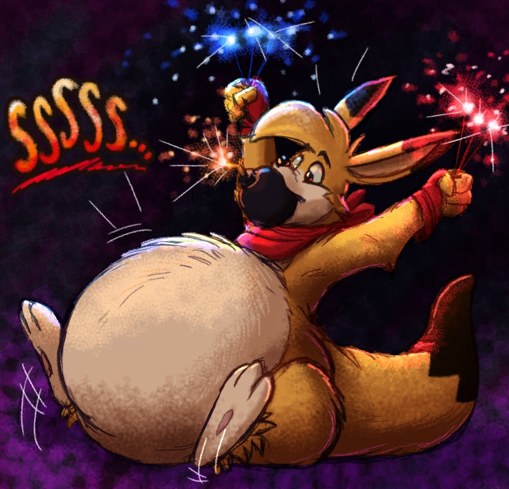 RT @TexanSoda: Patreon reward from @GERYTHEDRAGON of Looper enjoying 4th of July!  Time for some fun fireworks! https://t.co/vXadpNOAZk