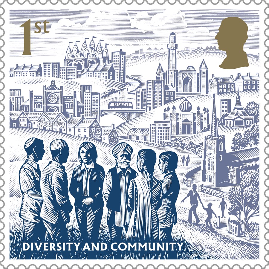BAPS's tweet photo. Neasden Temple Featured in Royal Mail’s Coronation Stamp, London, UK https://t.co/cWtLLXYUM1 https://t.co/hb2SrCBW4i