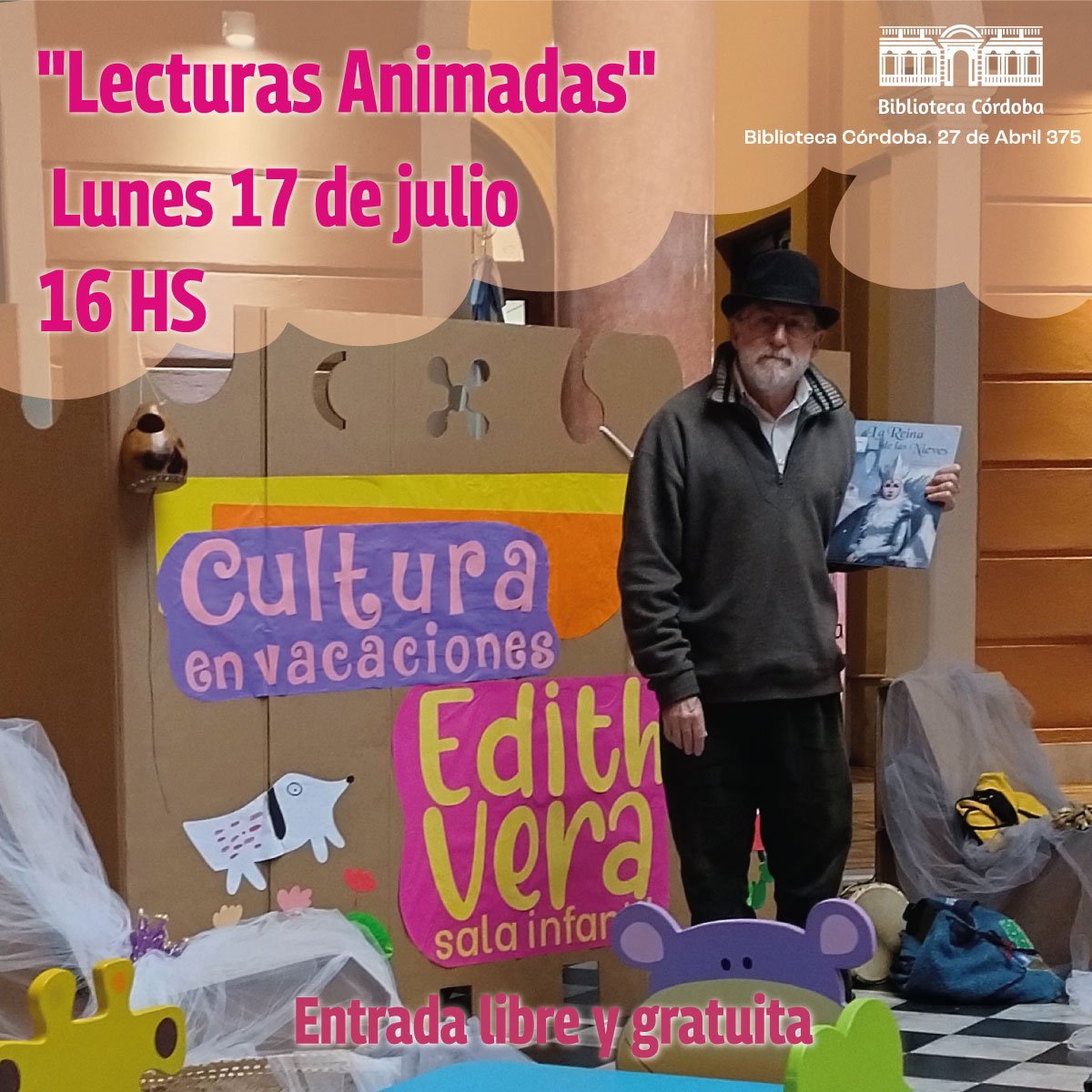 Hoy en Biblioteca Córdoba no podes perderte escuchar y disfrutar de una nueva historia! Te esperamos... #lectura #cordoba #biblioteca #narrador #historias #libro #VacacionesDeInvierno