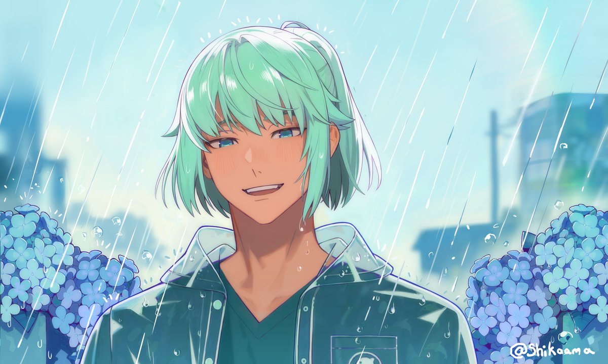Finally did a proper Our Life fanart ; v; !! 

Behold rainy Cove 🌧️🌧️!!! He probably wouldn't touch rain jackets, but I'm forcing him into one for the aesthetic lol 

#OurLifeBeginningsAndAlways #CoveHolden