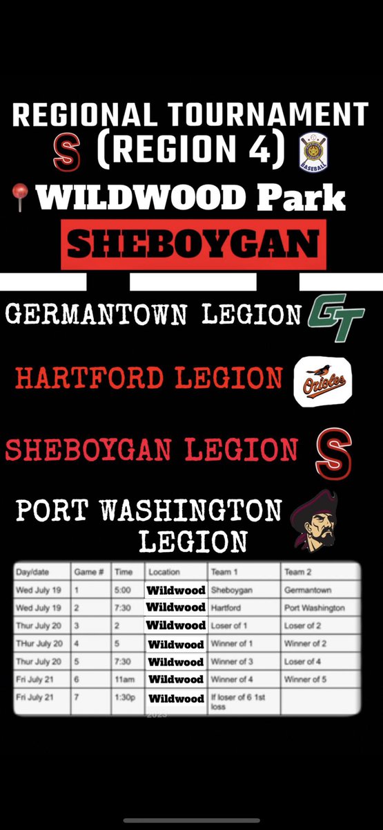 gtpost1's tweet photo. It’s officially Regionals week!
The Germantown Post 1 Dragons will be facing Sheboygan Legion in game 1 of the tournament on Wednesday at 5:00pm in Sheboygan!
#rolldrags #whynotus https://t.co/U1snYGxi0q