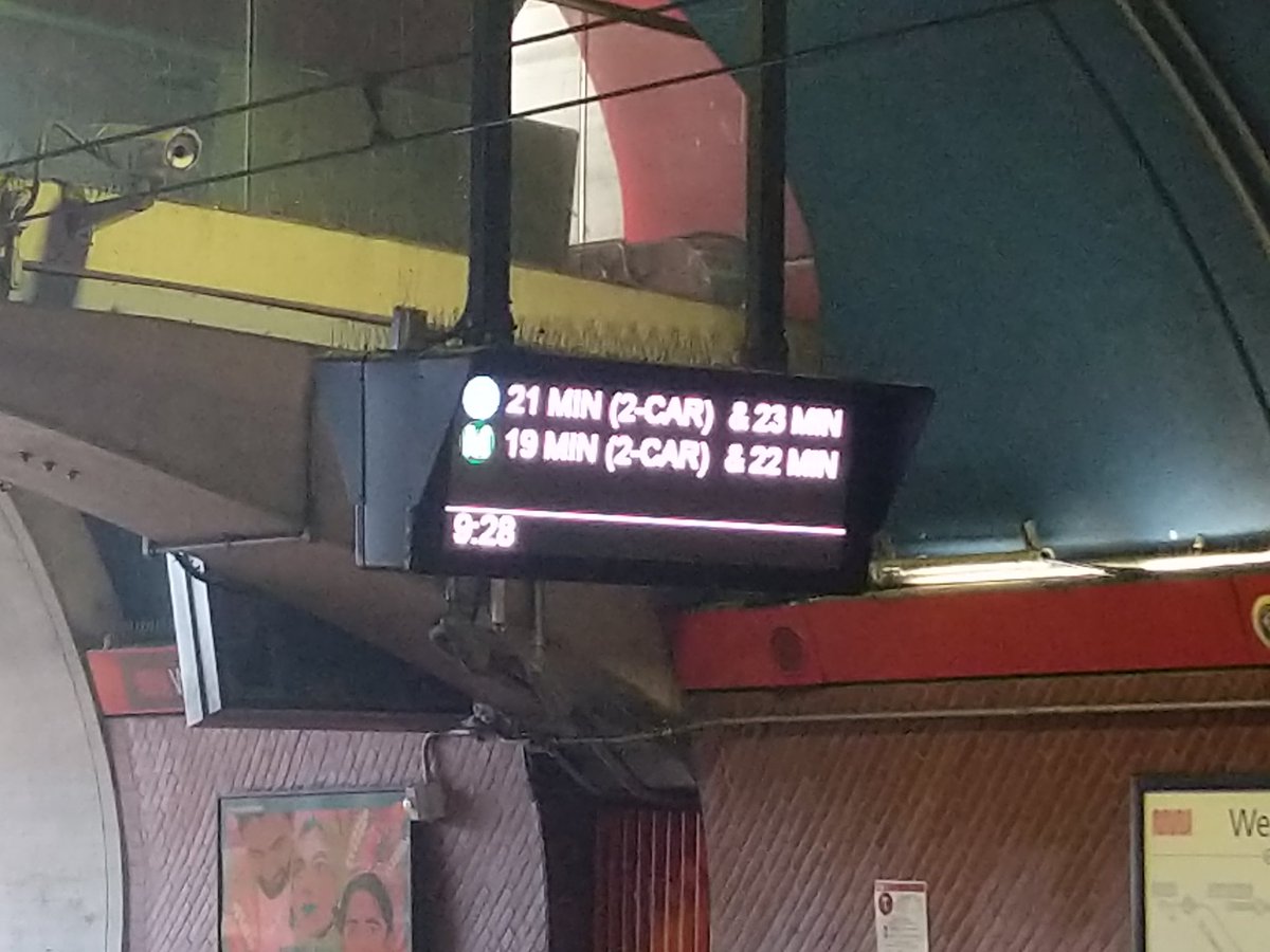 Hey <a href="/sfmta/">Temp</a>, there are three lines that use west portal and somehow you're running 20 minute headways at 9:30 am on a Monday.

I'm not saying space out the K and M. I'm saying run more trains. Jesus.